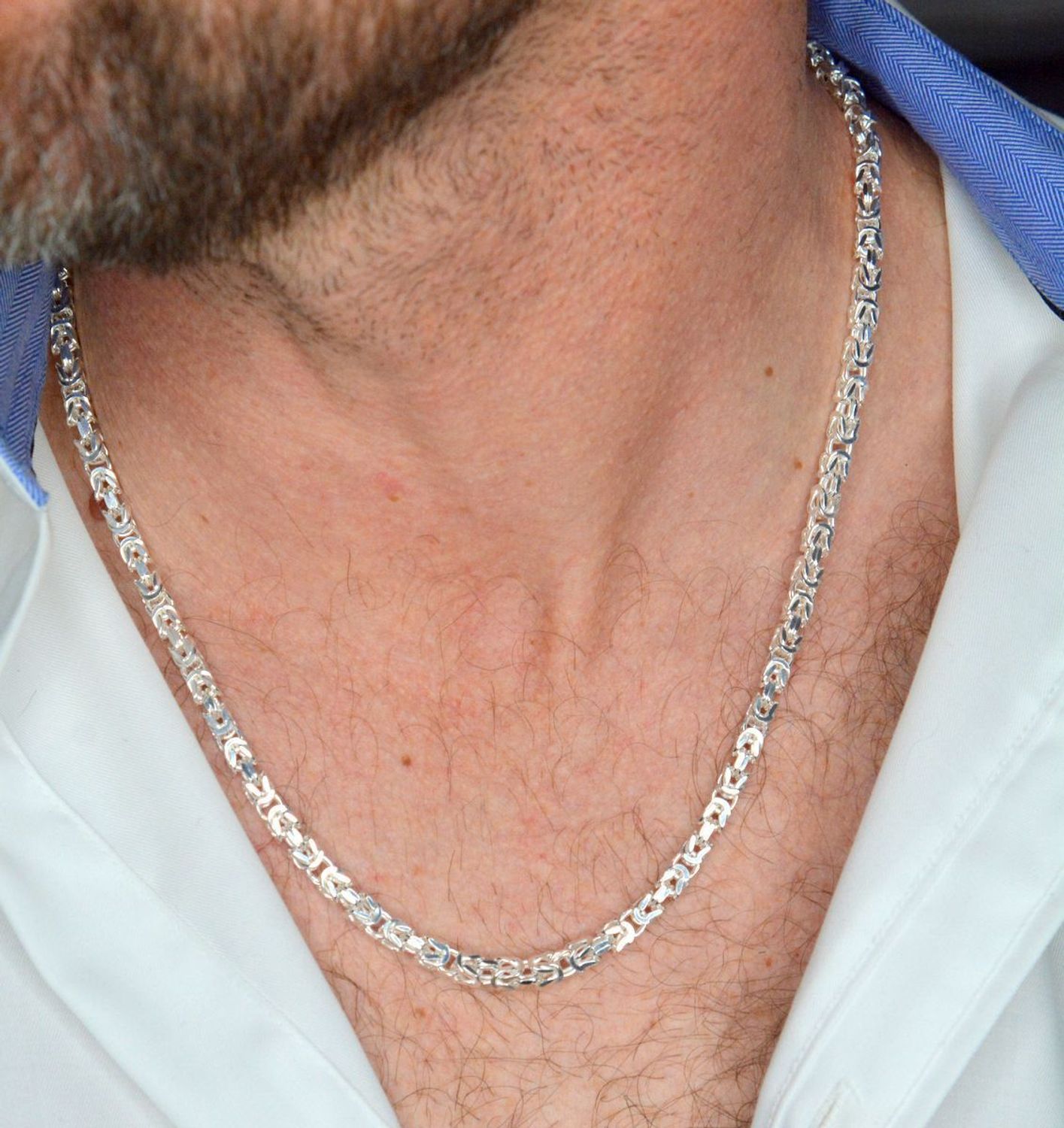 Łańcuszek srebrny splot królewski 925, DIA-LAN-12525-925 4,4mm Naszyjnik męski srebrny splot typu królewski to propozycja od sklepu Jubilerskiego Diament. Naszyjnik stanowi mocny, efektowny.jpg